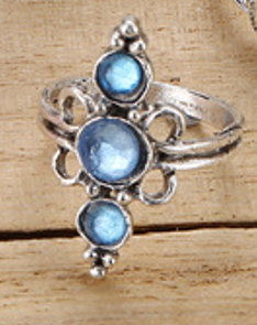 Blue Stones Ring / Sortija Piedras Azules