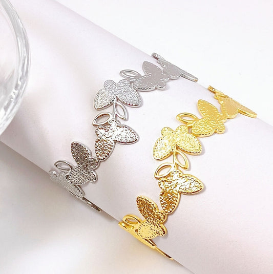 Butterflies and leaves bracelet